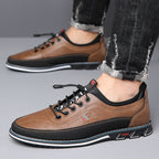 “ALTHORA™ Urban Velocity Oxford — caramel and black lightweight oxford shoes with elastic laces and modern design.”