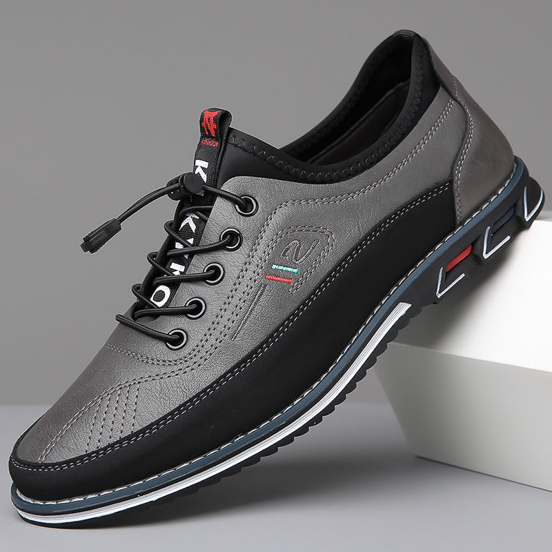 “ALTHORA™ Urban Velocity Oxford — caramel and black lightweight oxford shoes with elastic laces and modern design.”