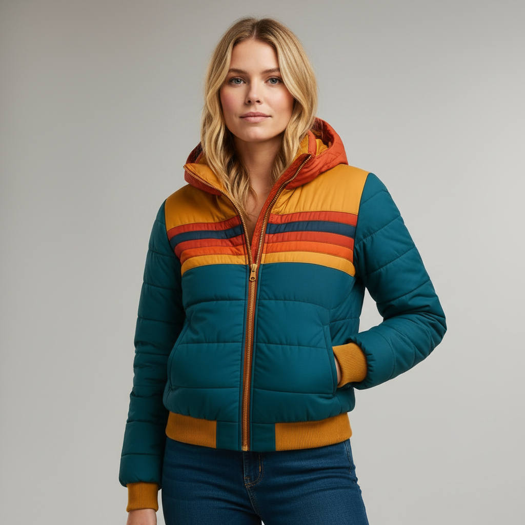 ALTHORA™ | Ski Lodge Stripe Padded Jacket
