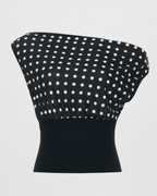 ALTHORA™ | Polka Dot Off-Shoulder Rib Top
