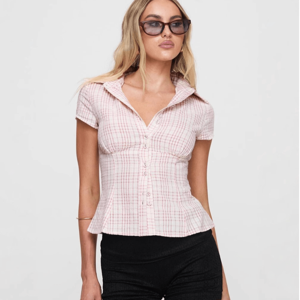 ALTHORA™ | Retro Bloom Fitted Peplum Blouse